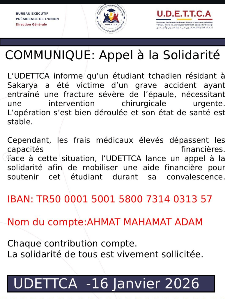 بيان: دعوة للتضامن لمساعدة طالب في سكاريا تعرض لحادث أليم